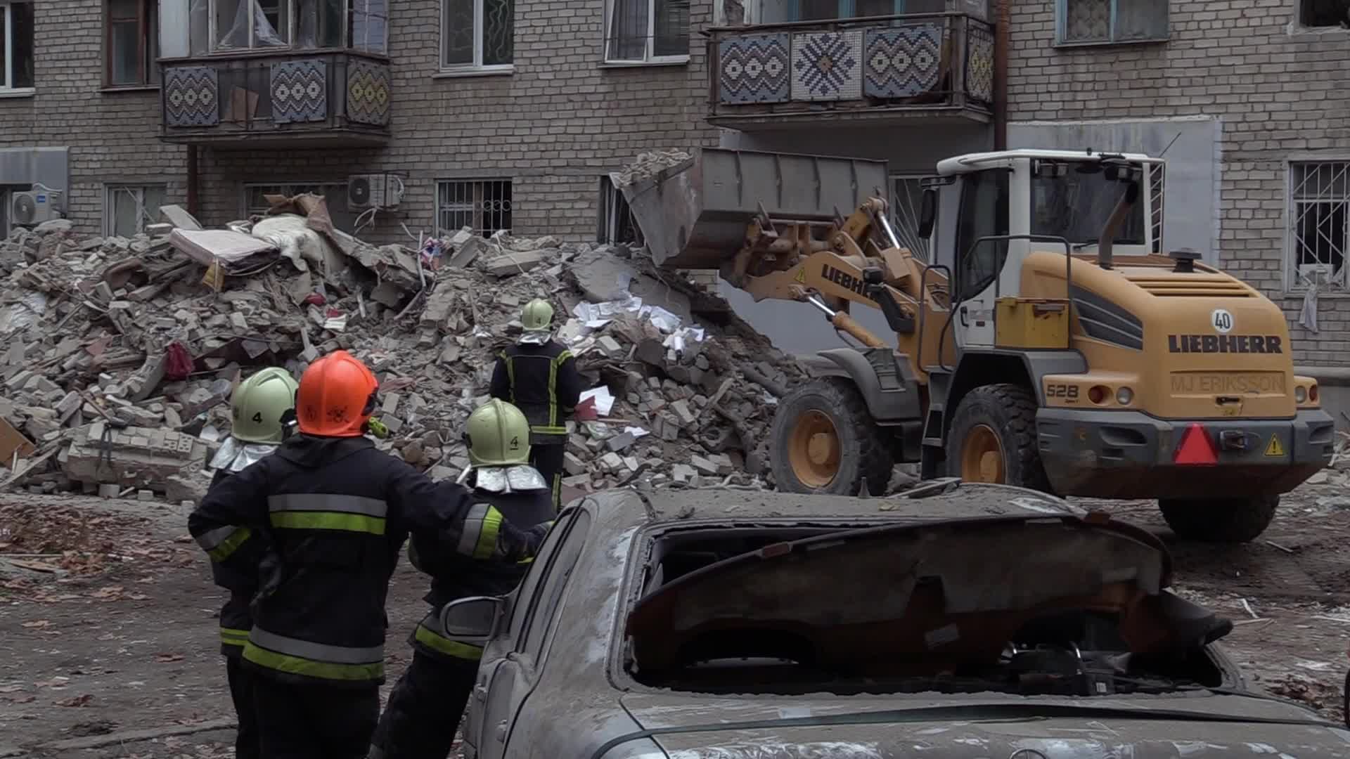 A damaged residential building after a rocket attack in Mykolaiv, amid Russia's invasion of Ukraine