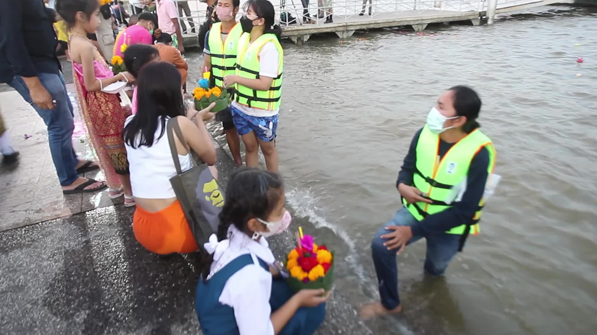 Loy Krathong festival in Bangkok, Thailand