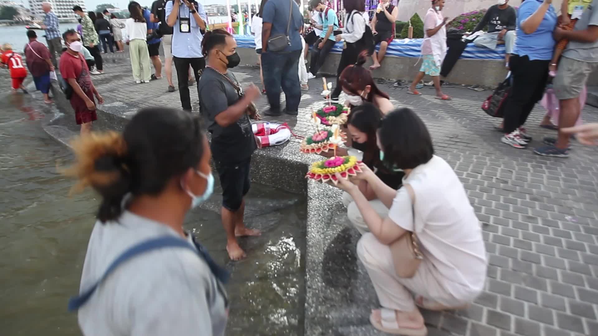 Loy Krathong festival in Bangkok, Thailand