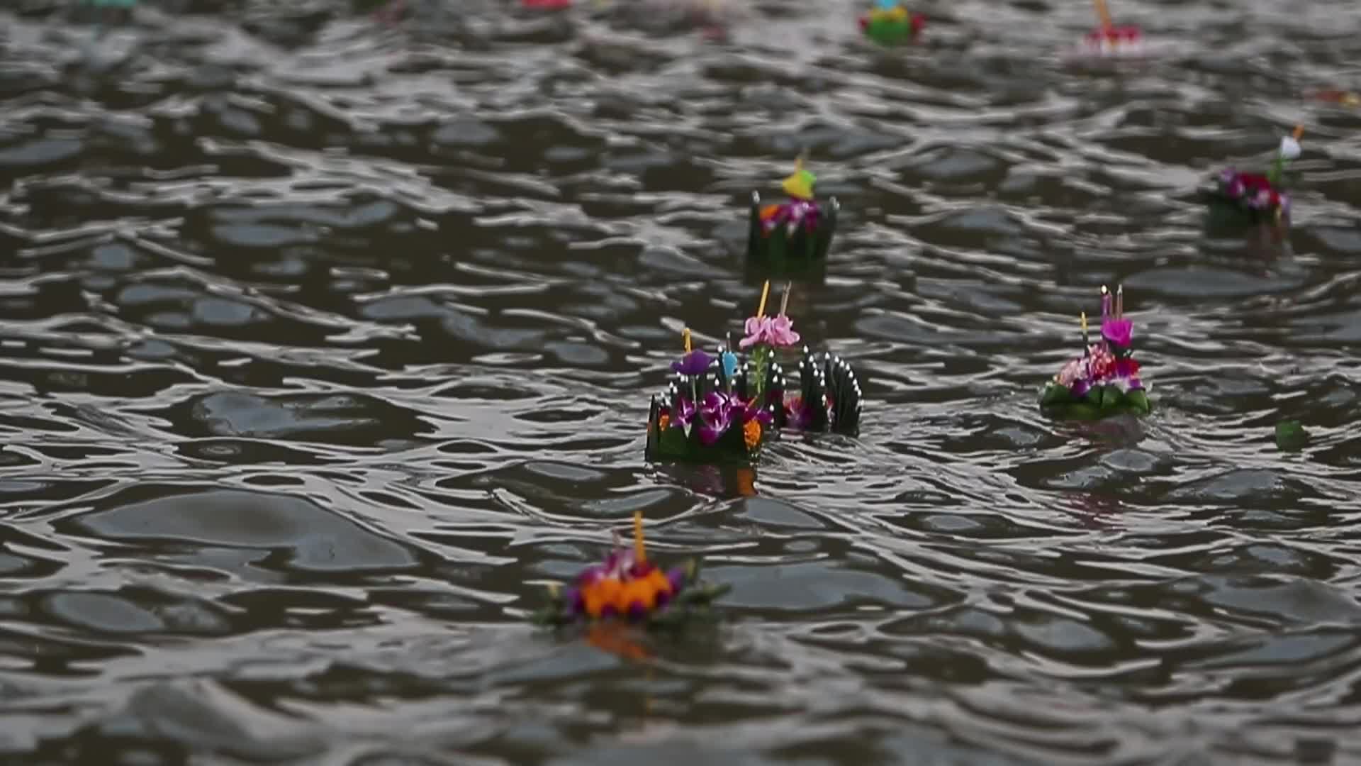 Loy Krathong festival in Bangkok, Thailand