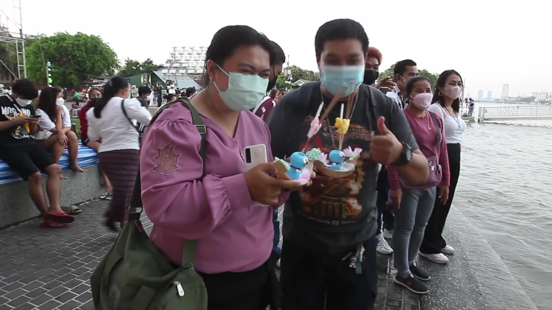 Loy Krathong festival in Bangkok, Thailand