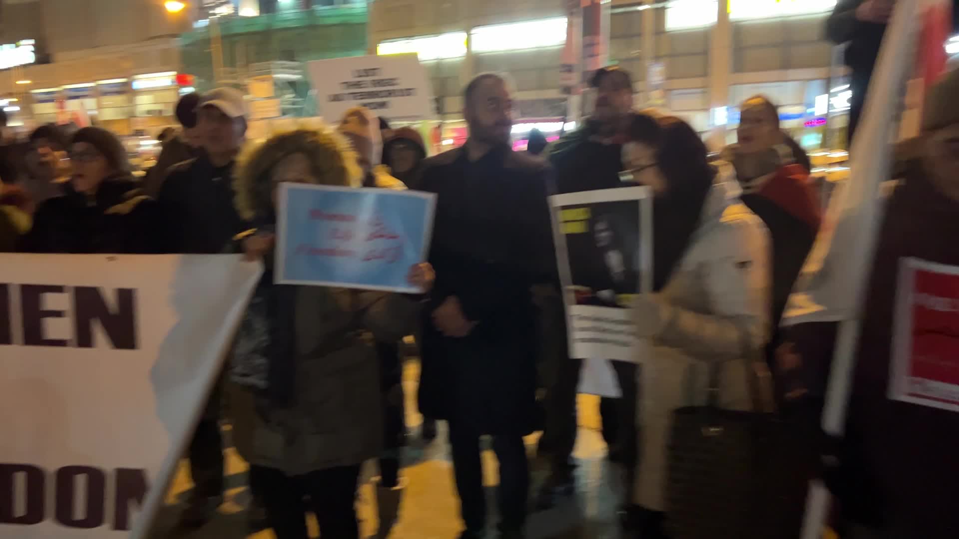 Rally In Support Of Anti-government Protesters In Iran