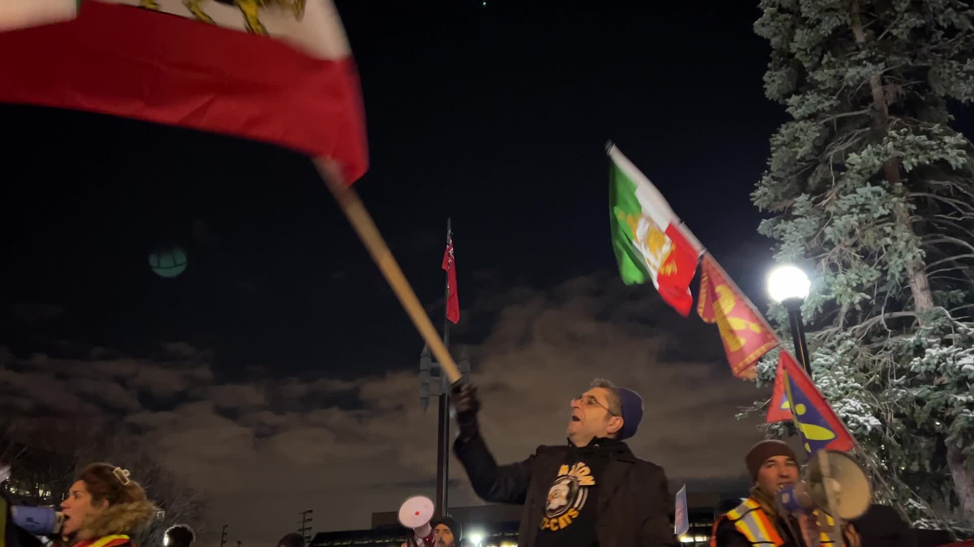 Rally In Support Of Anti-government Protesters In Iran