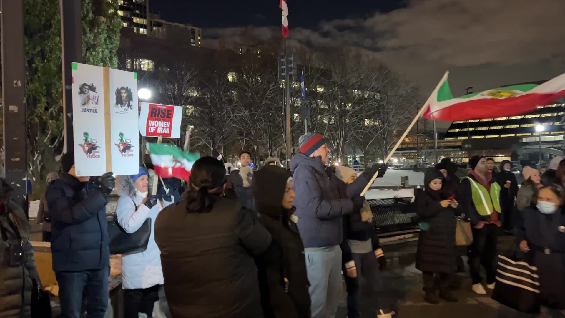 Rally In Support Of Anti-government Protesters In Iran