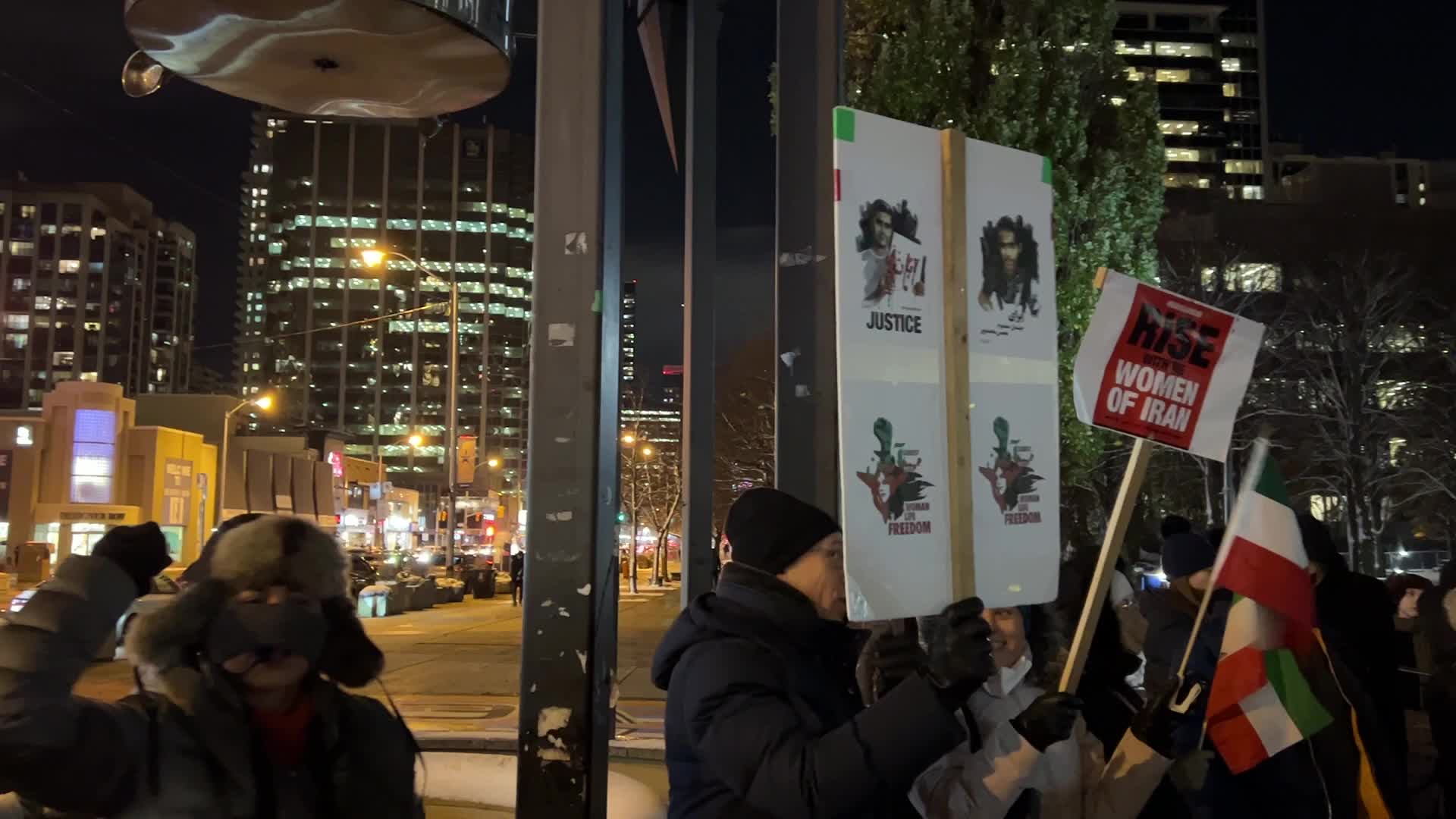 Rally In Support Of Anti-government Protesters In Iran