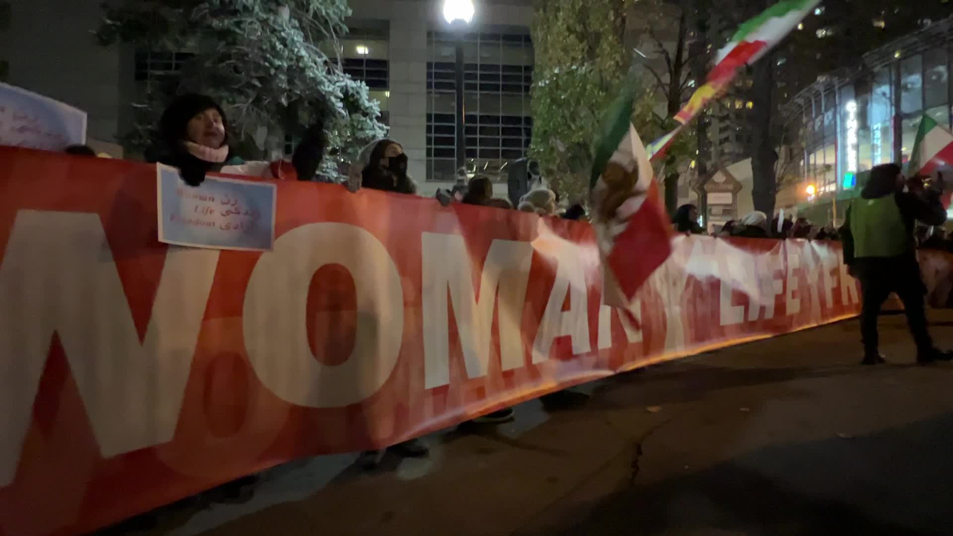 Rally In Support Of Anti-government Protesters In Iran