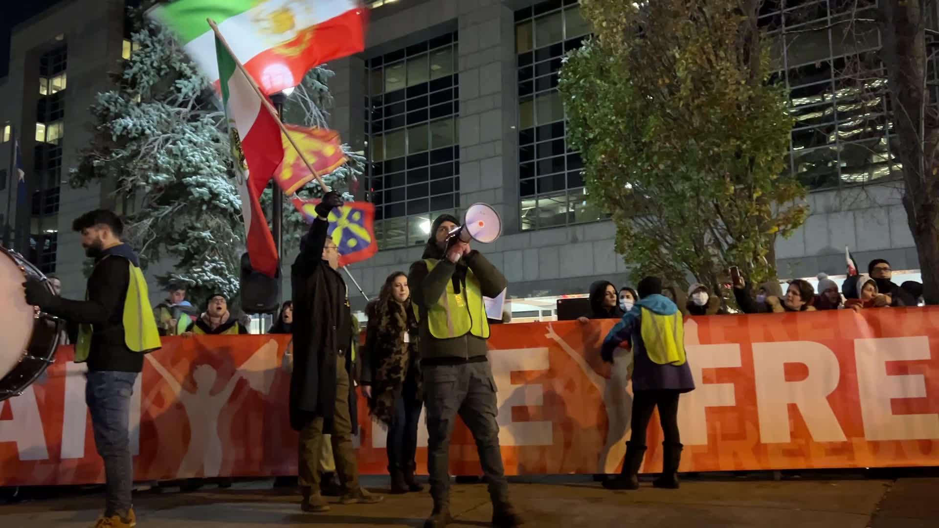 Rally In Support Of Anti-government Protesters In Iran