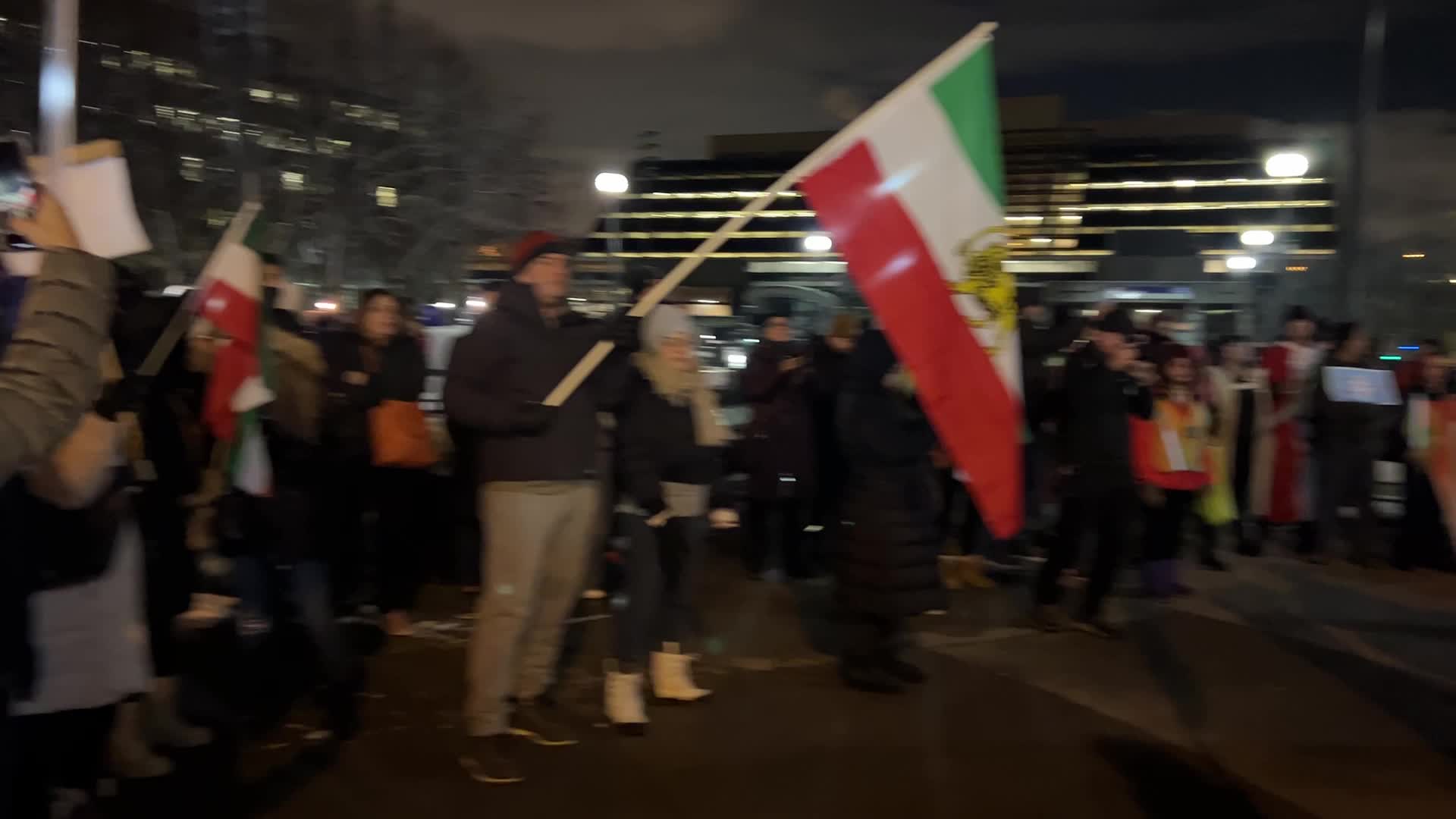 Rally In Support Of Anti-government Protesters In Iran
