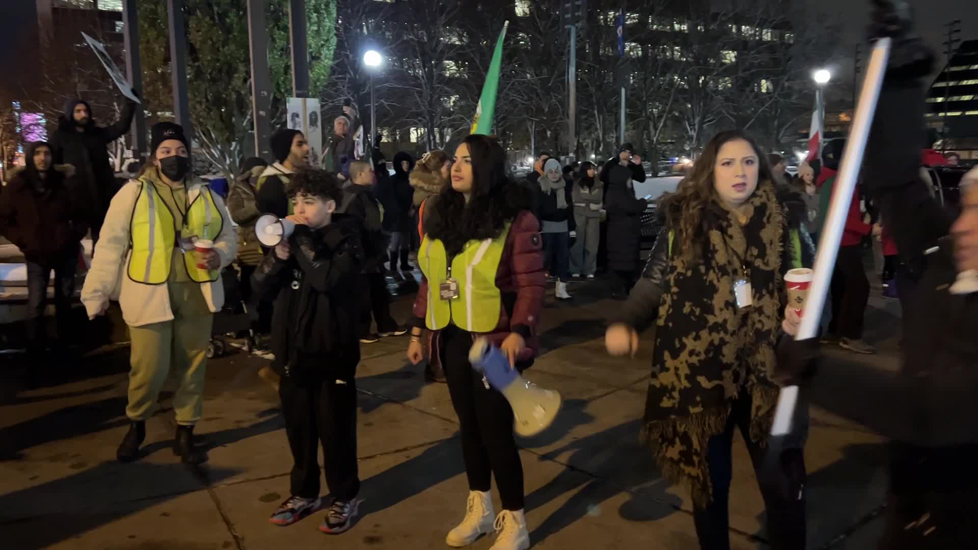 Rally In Support Of Anti-government Protesters In Iran