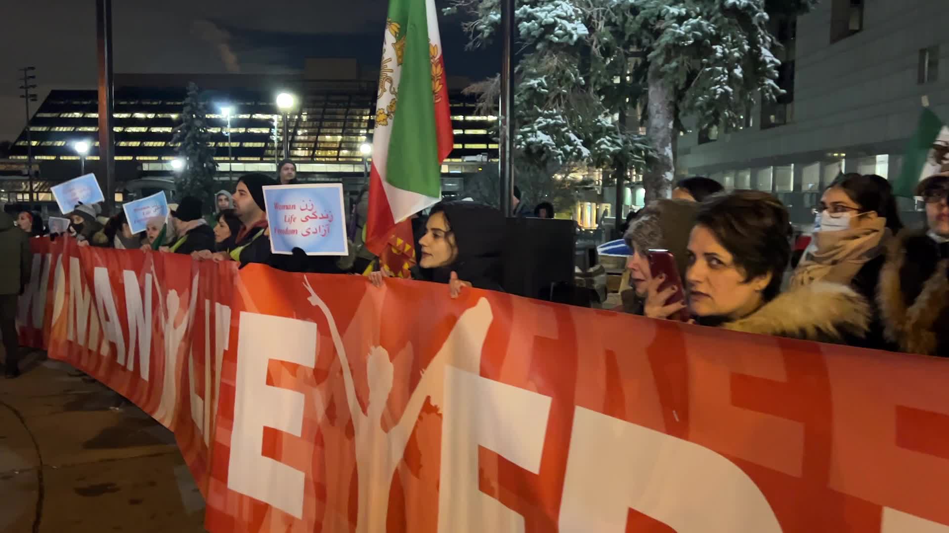 Rally In Support Of Anti-government Protesters In Iran
