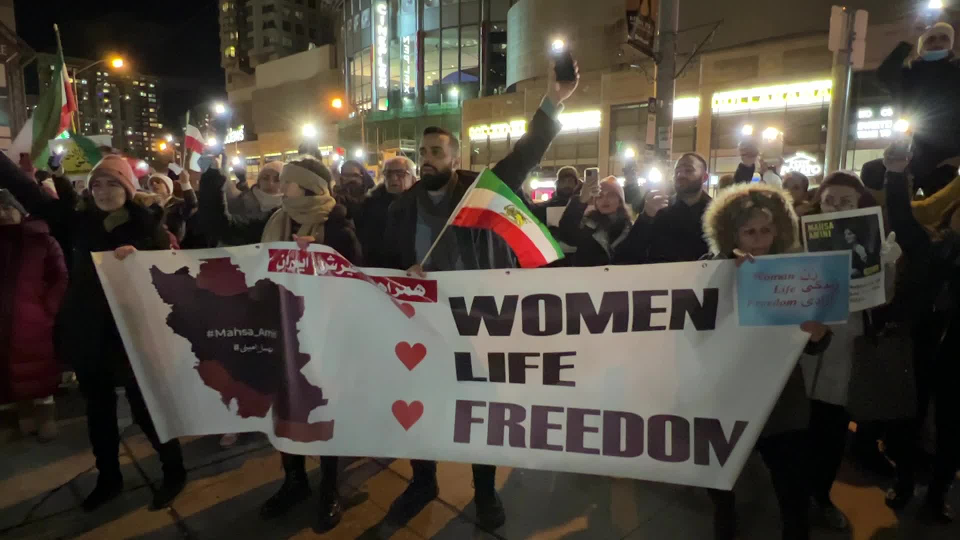Rally In Support Of Anti-government Protesters In Iran