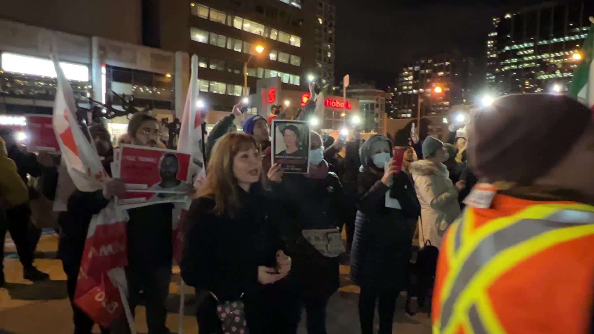 Rally In Support Of Anti-government Protesters In Iran