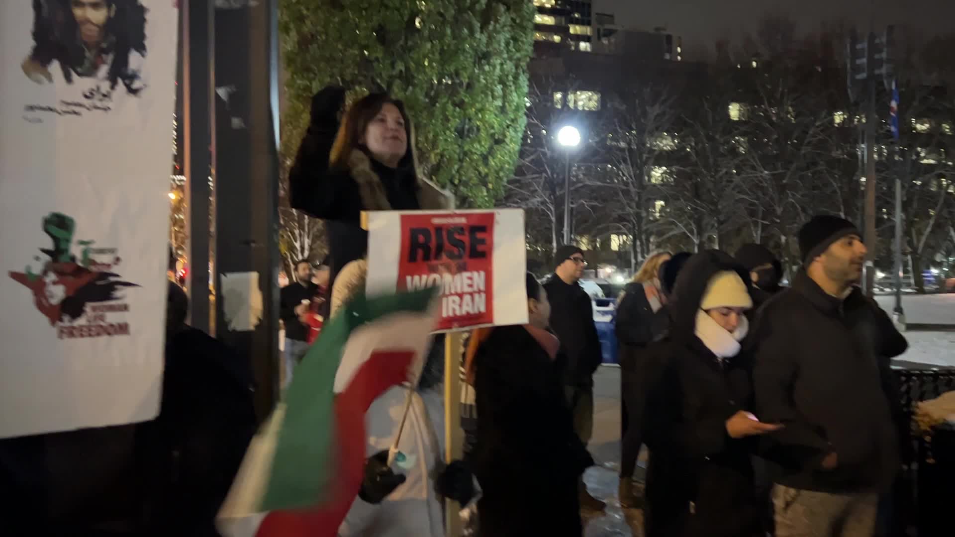 Rally In Support Of Anti-government Protesters In Iran