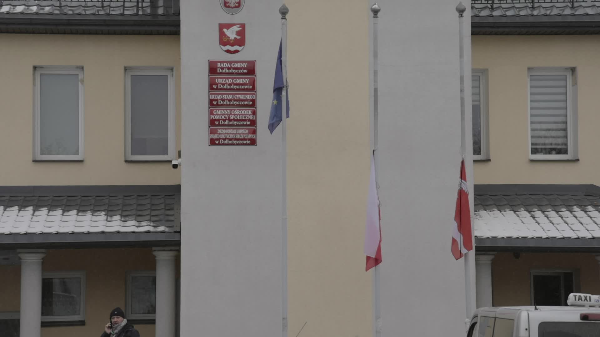 Flags hand half-mast after two killed in stray missile strike in Polish village