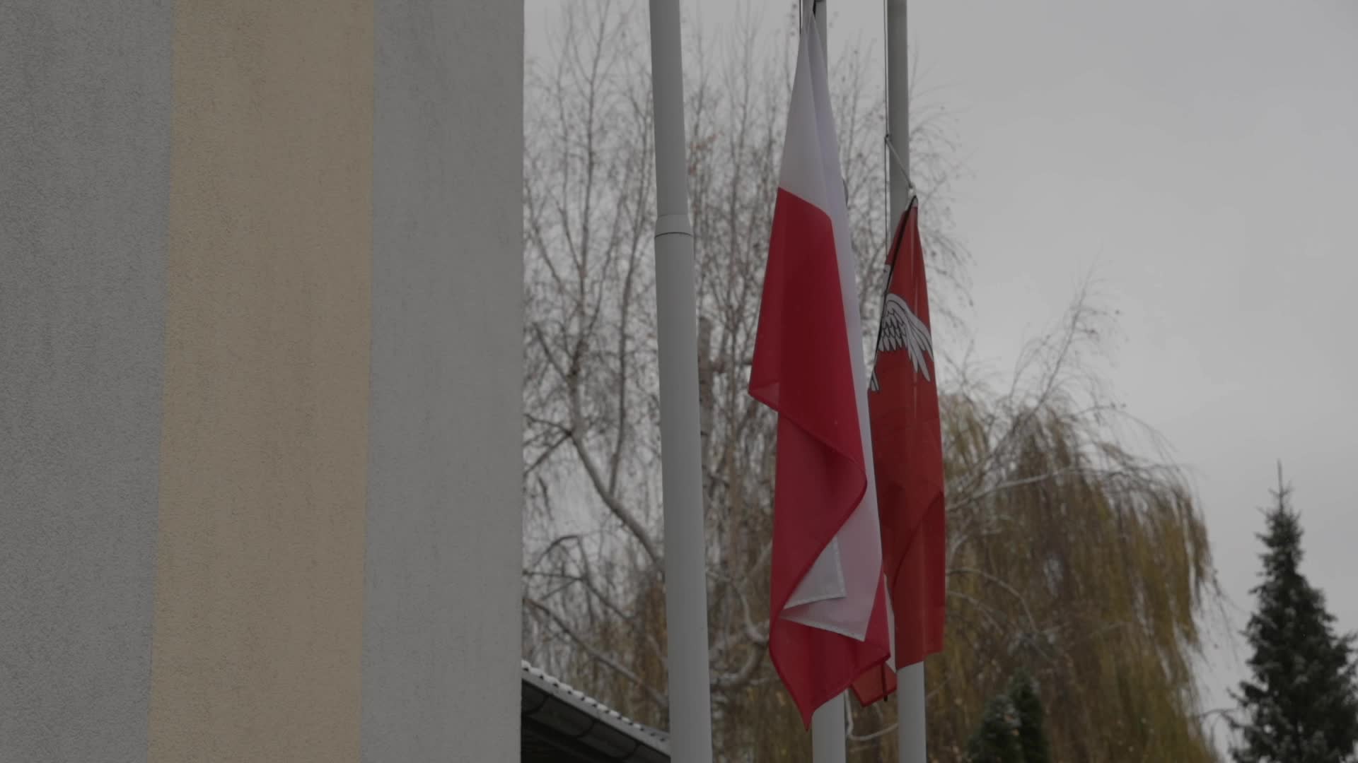 Flags hand half-mast after two killed in stray missile strike in Polish village