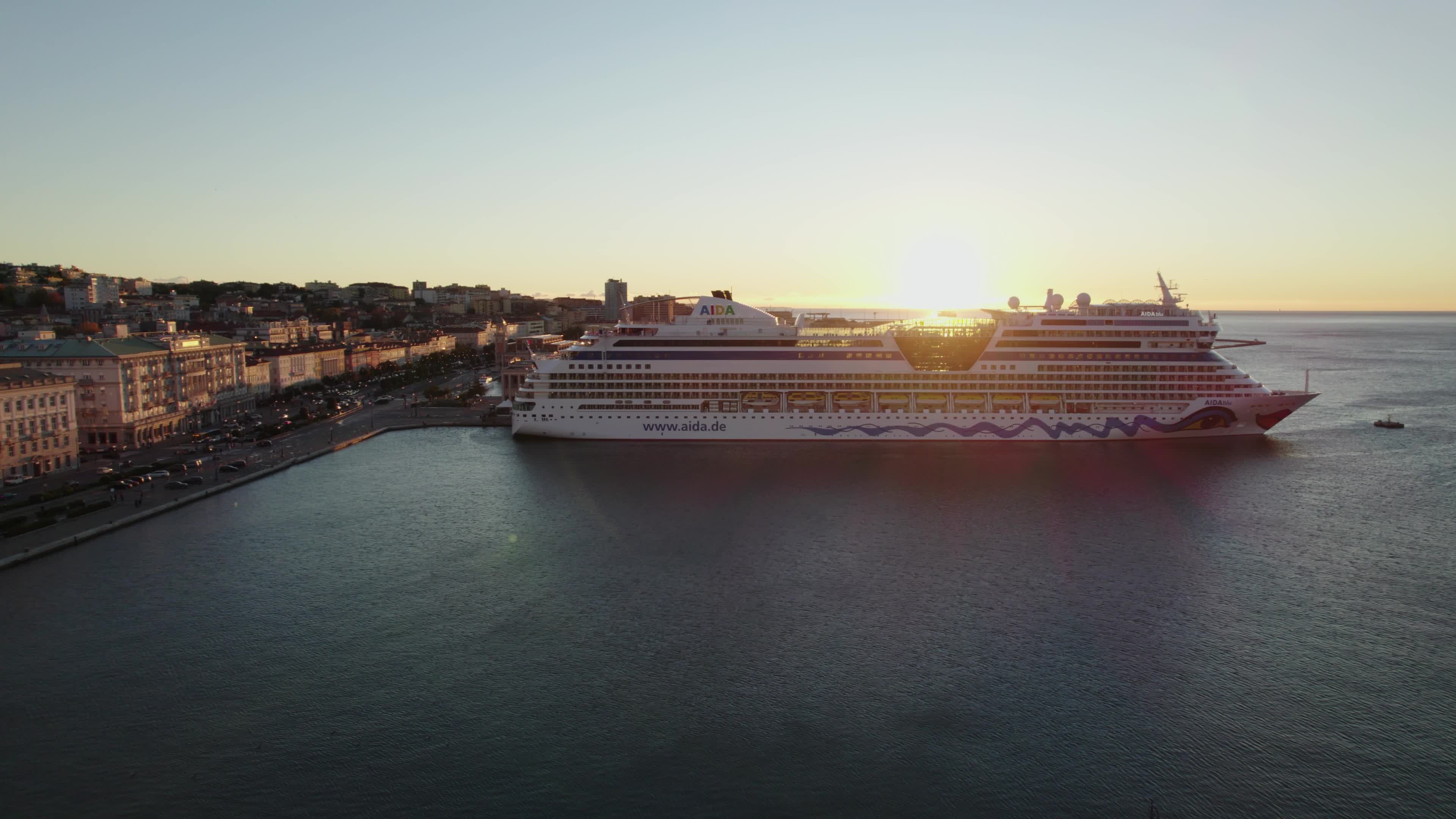 Drone View Of Trieste, Italy