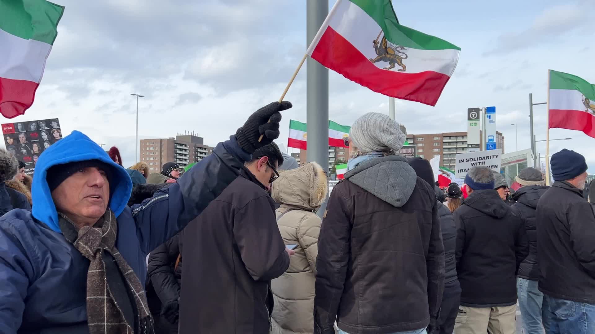 Rally In Support Of Anti-government Protesters In Iran