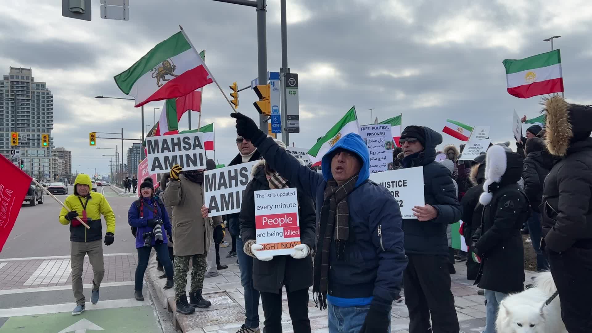 Rally In Support Of Anti-government Protesters In Iran
