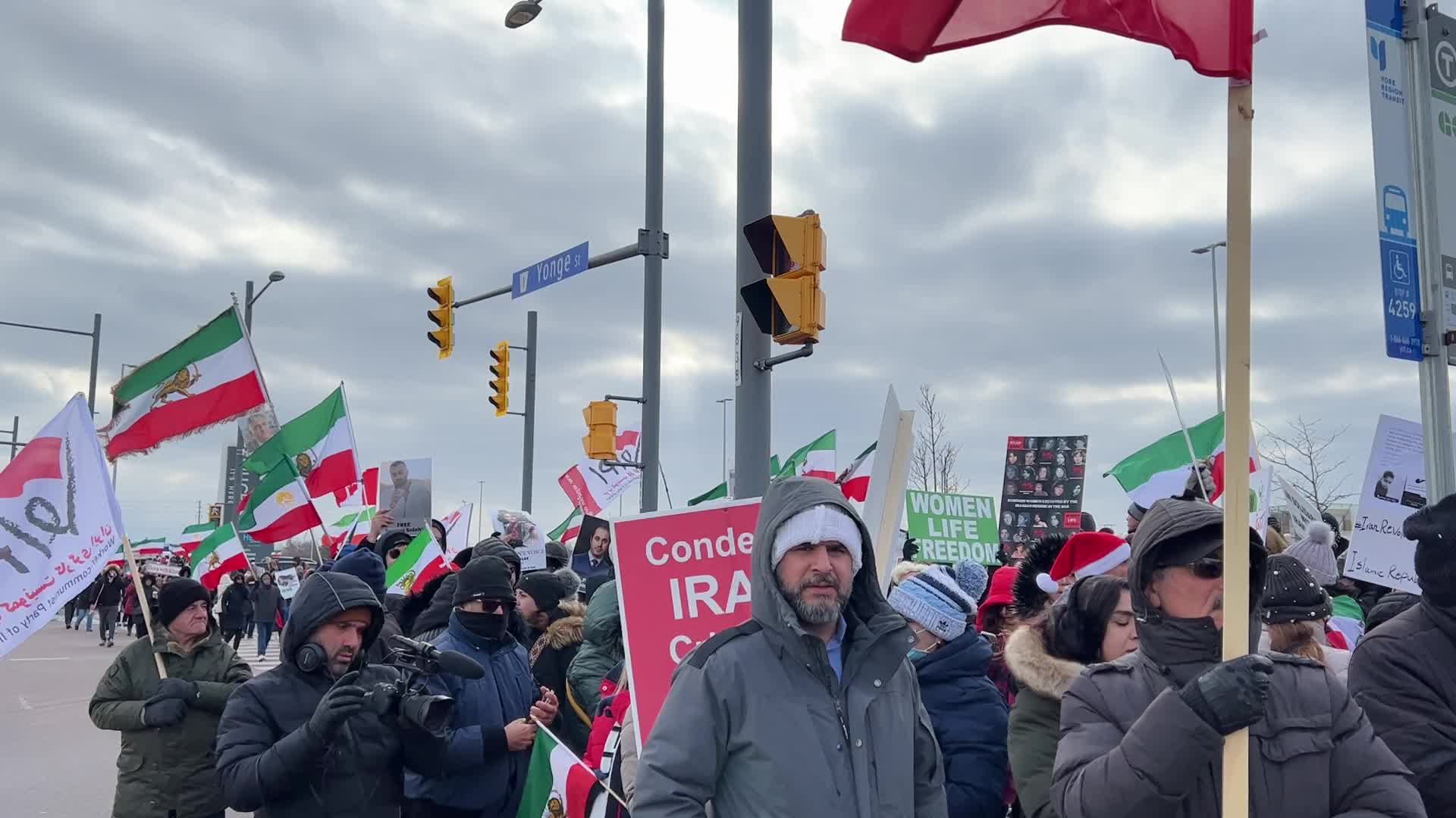 Rally In Support Of Anti-government Protesters In Iran