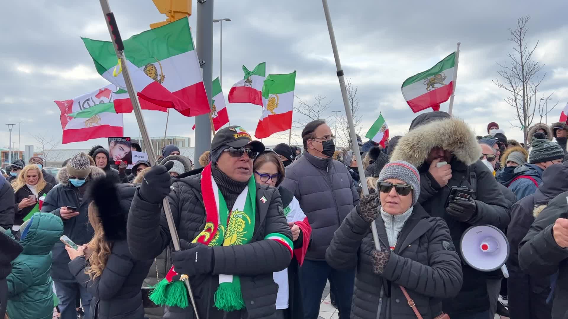Rally In Support Of Anti-government Protesters In Iran