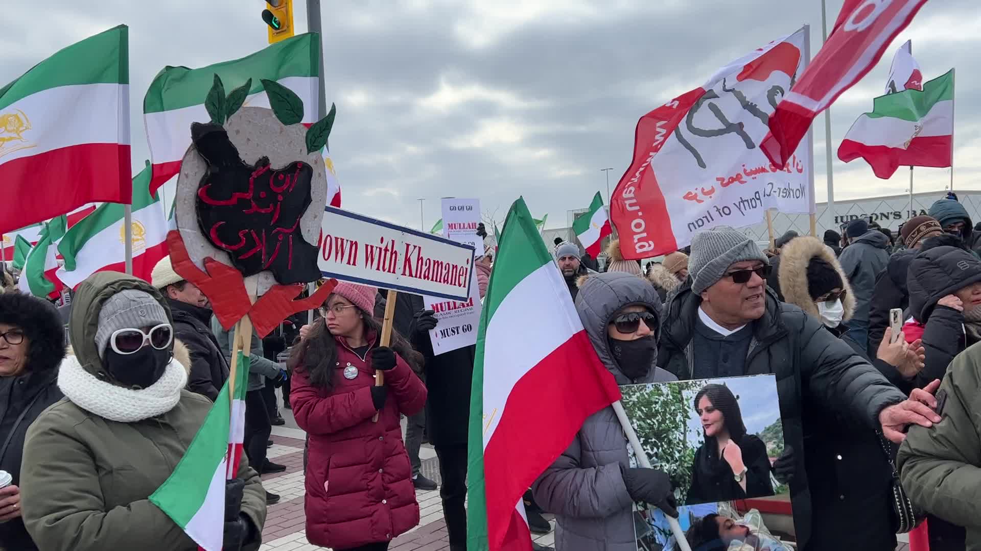 Rally In Support Of Anti-government Protesters In Iran