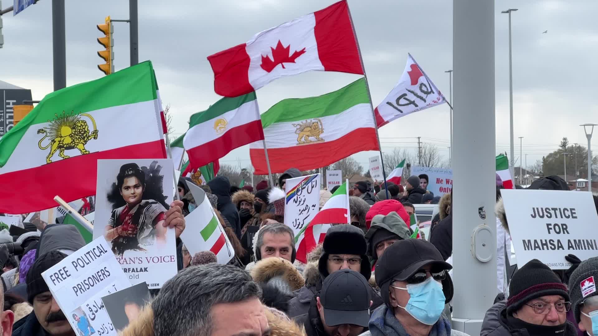 Rally In Support Of Anti-government Protesters In Iran