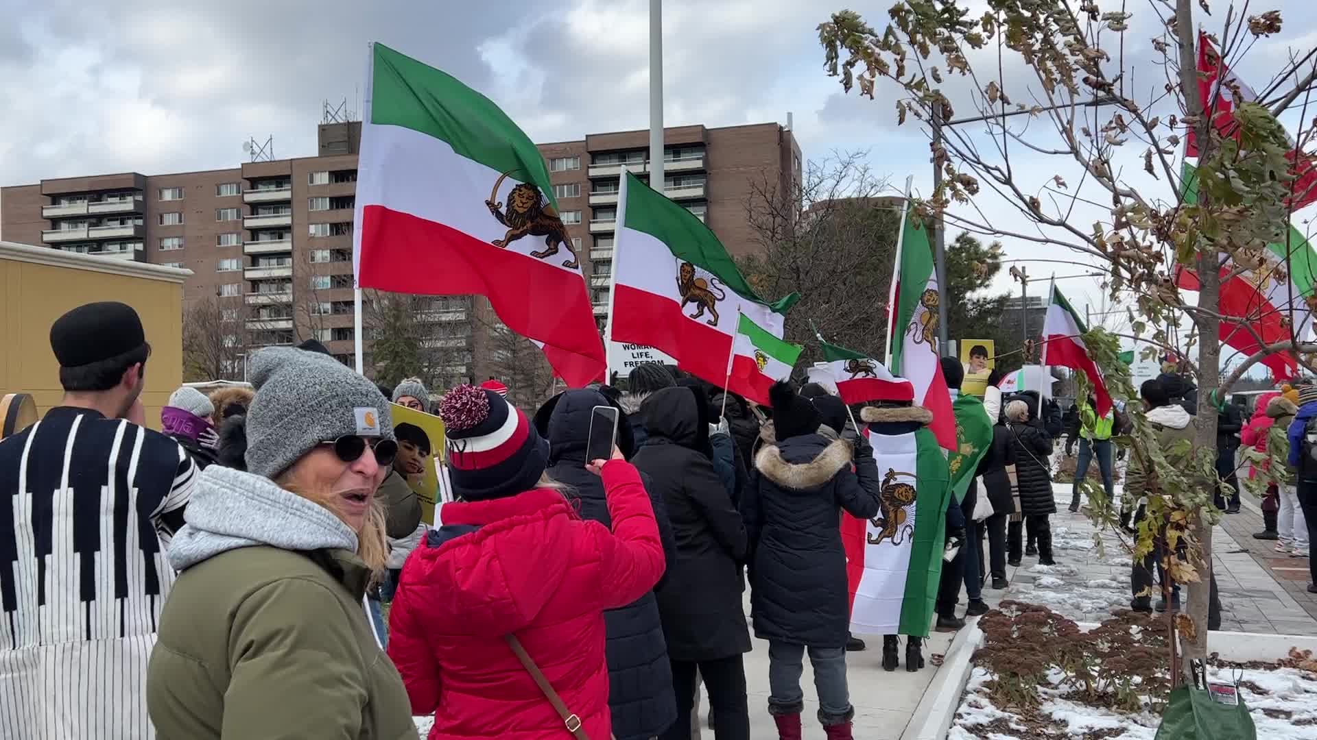 Rally In Support Of Anti-government Protesters In Iran