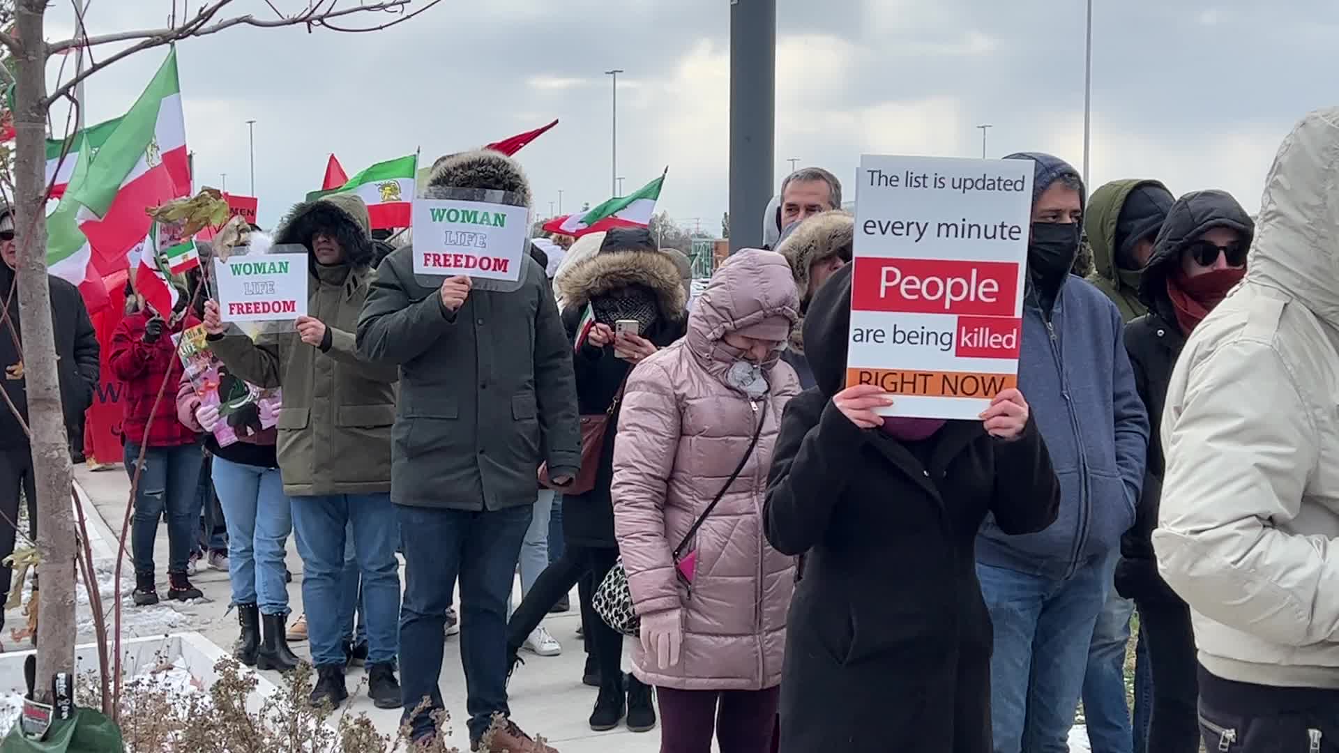 Rally In Support Of Anti-government Protesters In Iran