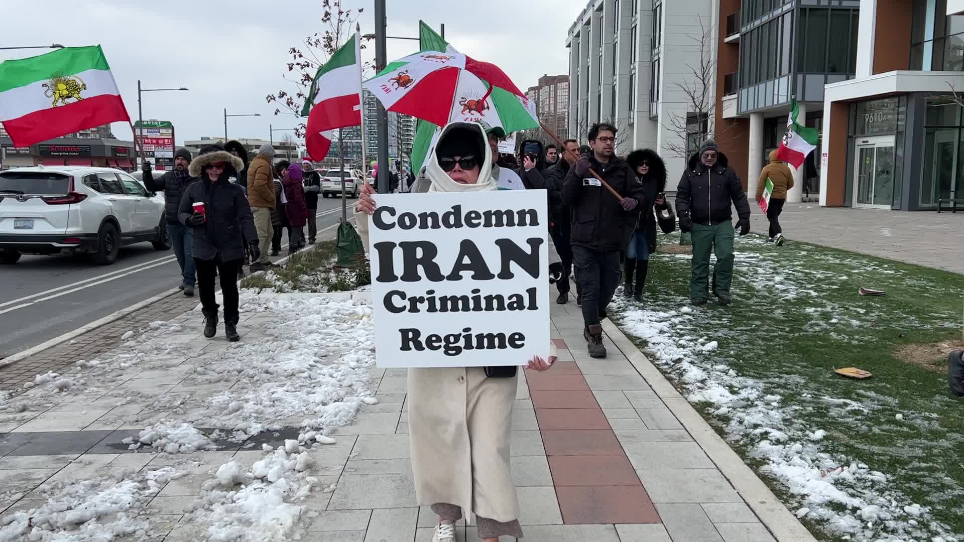 Rally In Support Of Anti-government Protesters In Iran