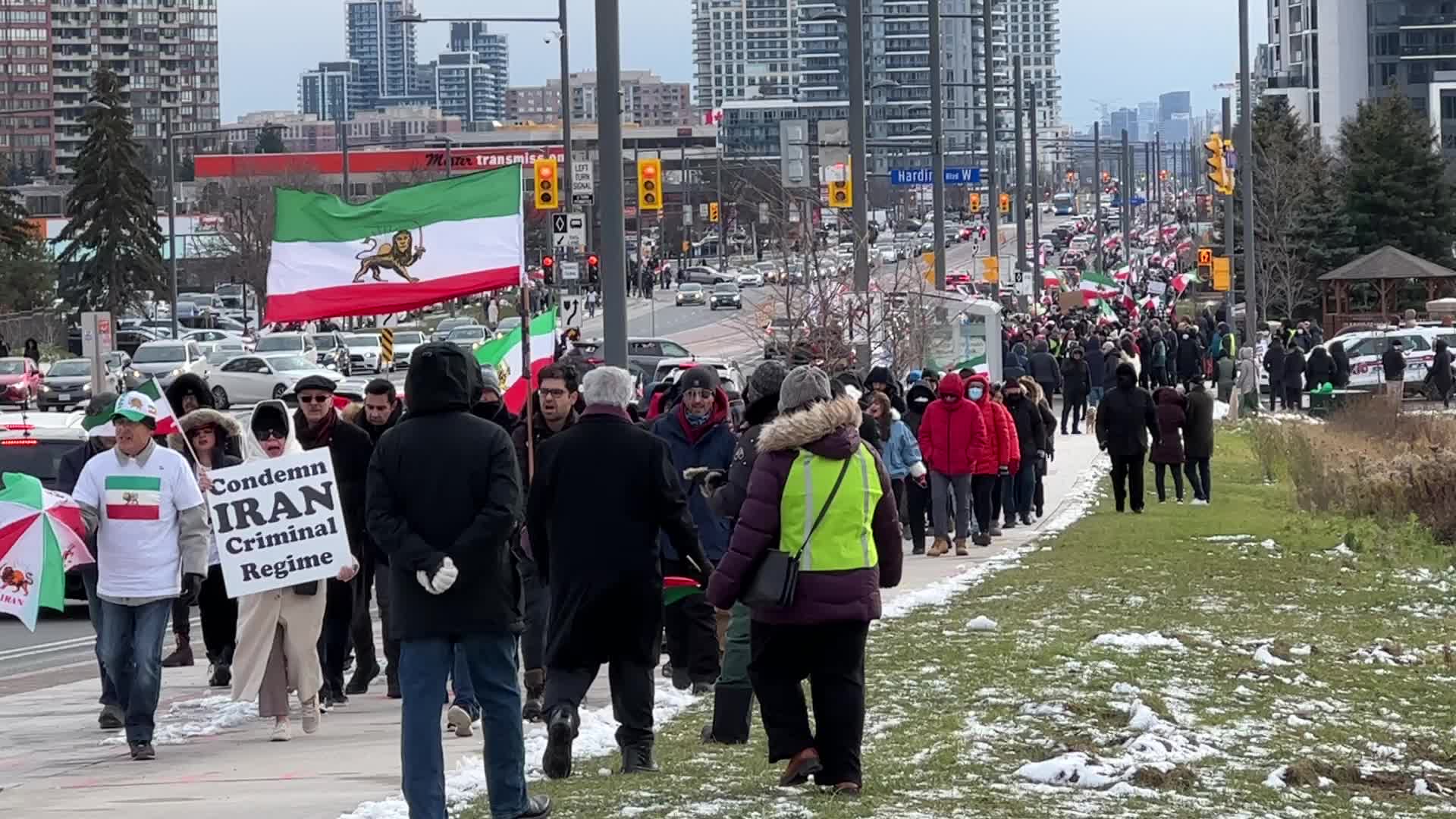 Rally In Support Of Anti-government Protesters In Iran