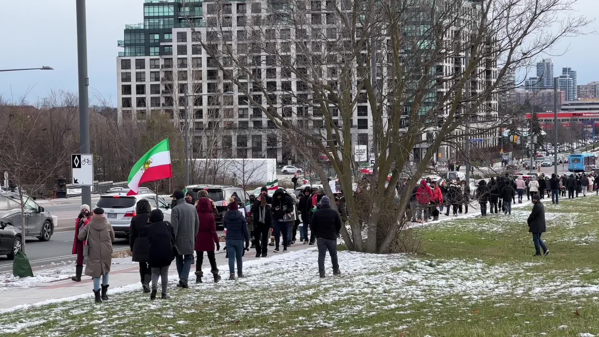 Rally In Support Of Anti-government Protesters In Iran