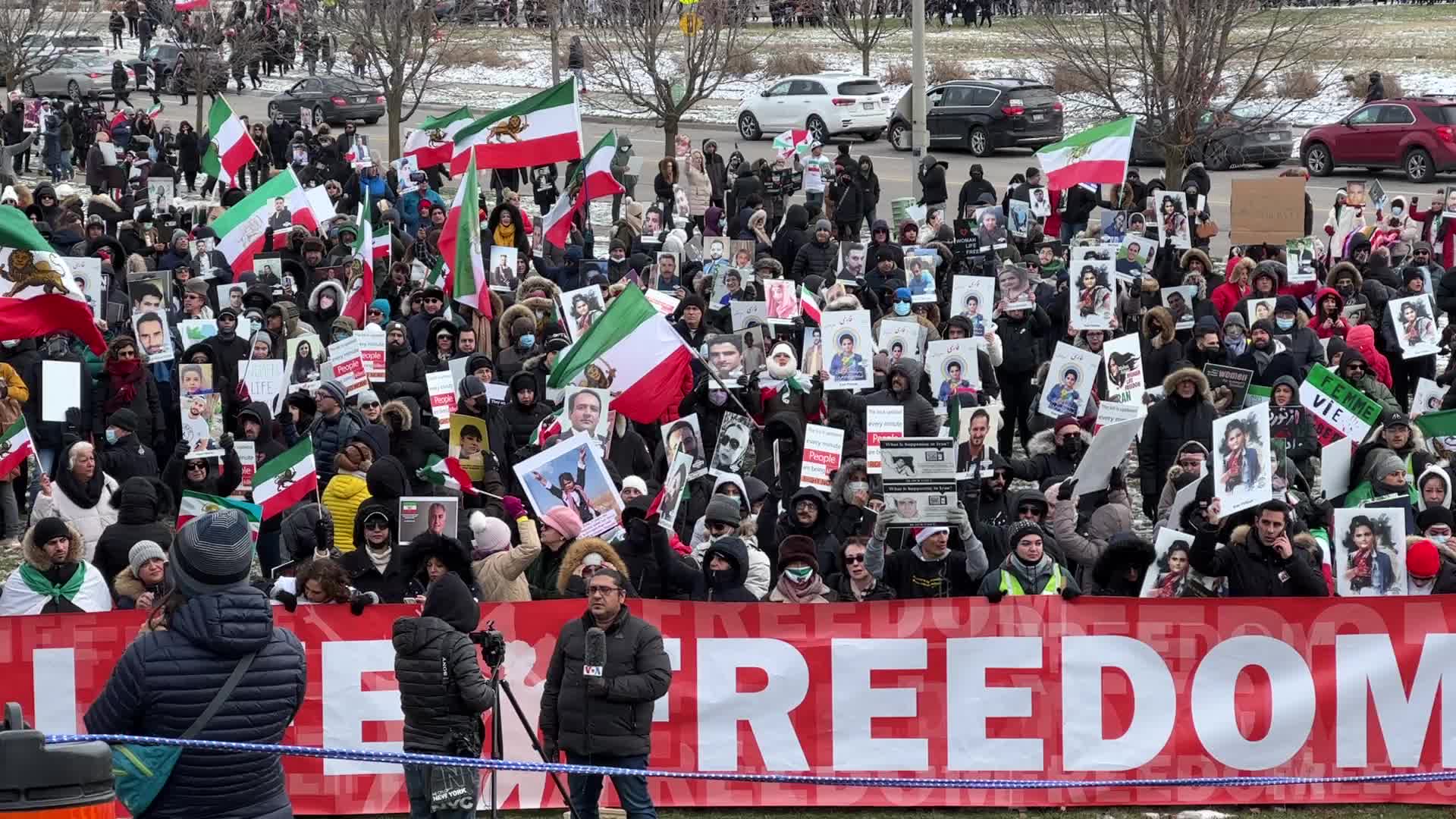 Rally In Support Of Anti-government Protesters In Iran