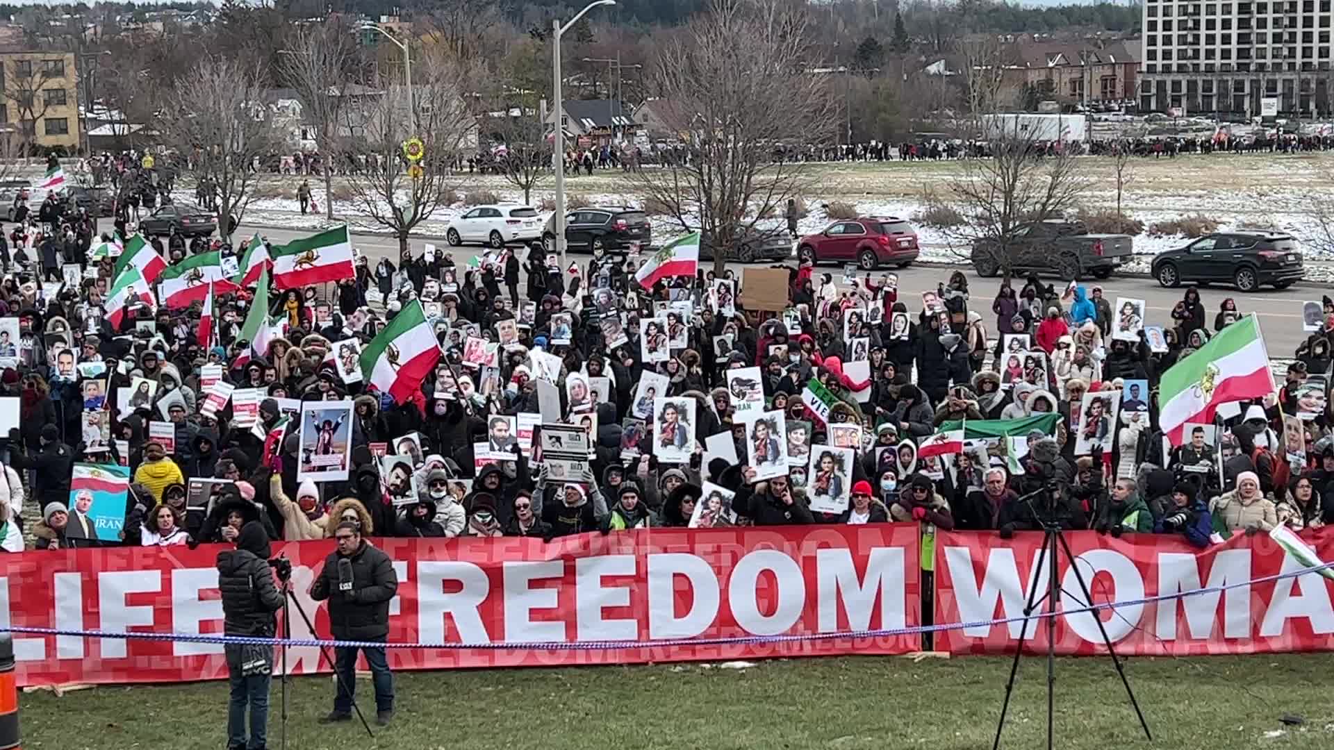 Rally In Support Of Anti-government Protesters In Iran
