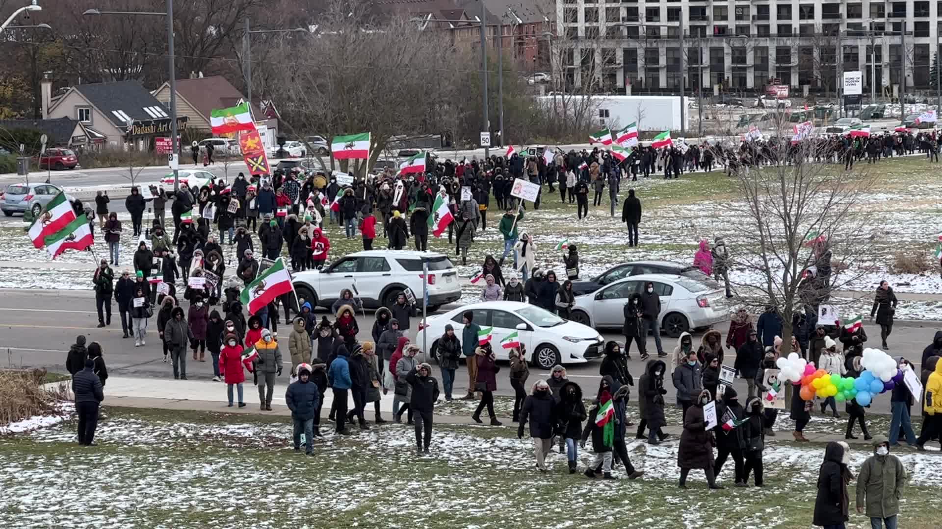 Rally In Support Of Anti-government Protesters In Iran