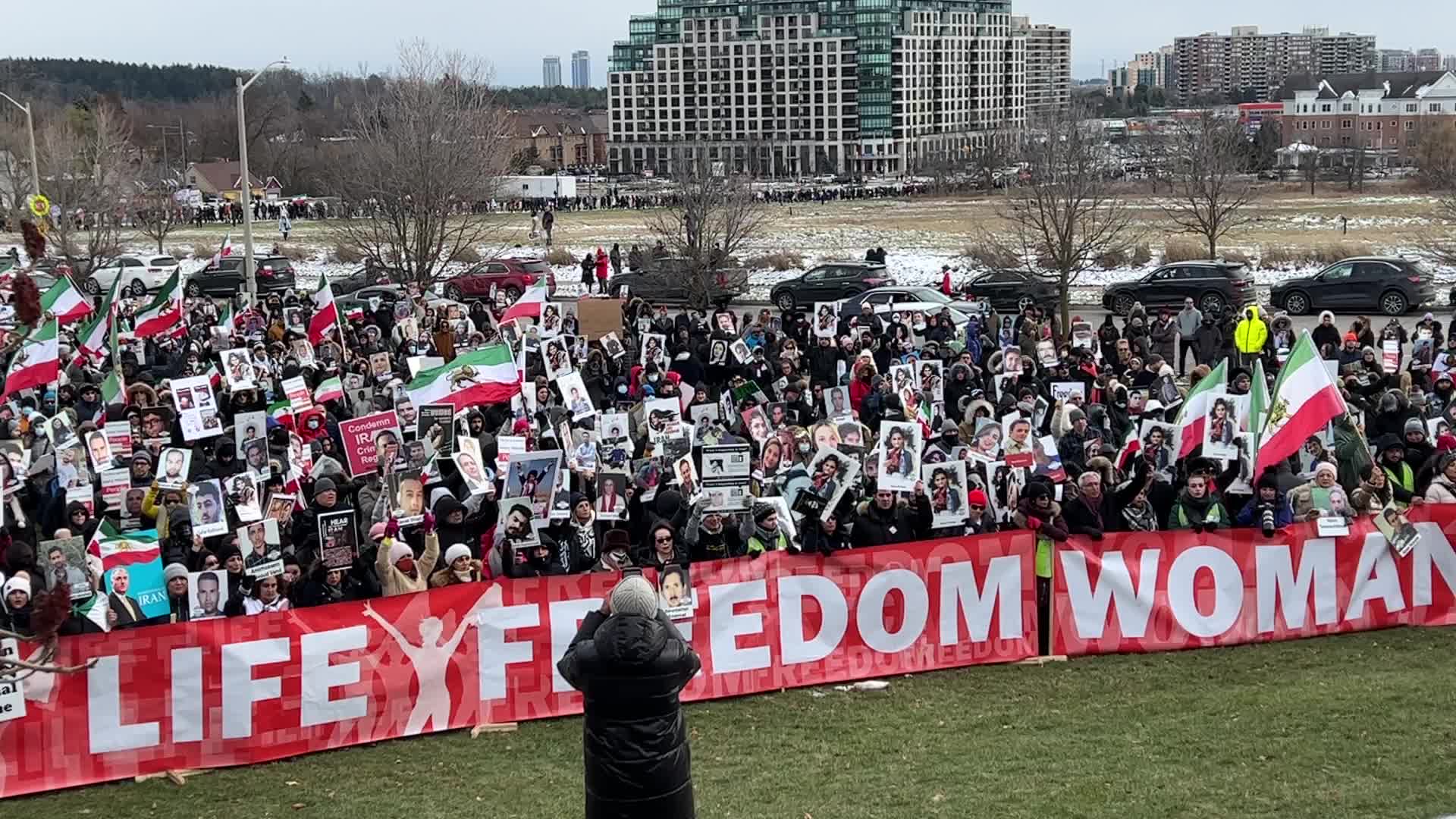 Rally In Support Of Anti-government Protesters In Iran
