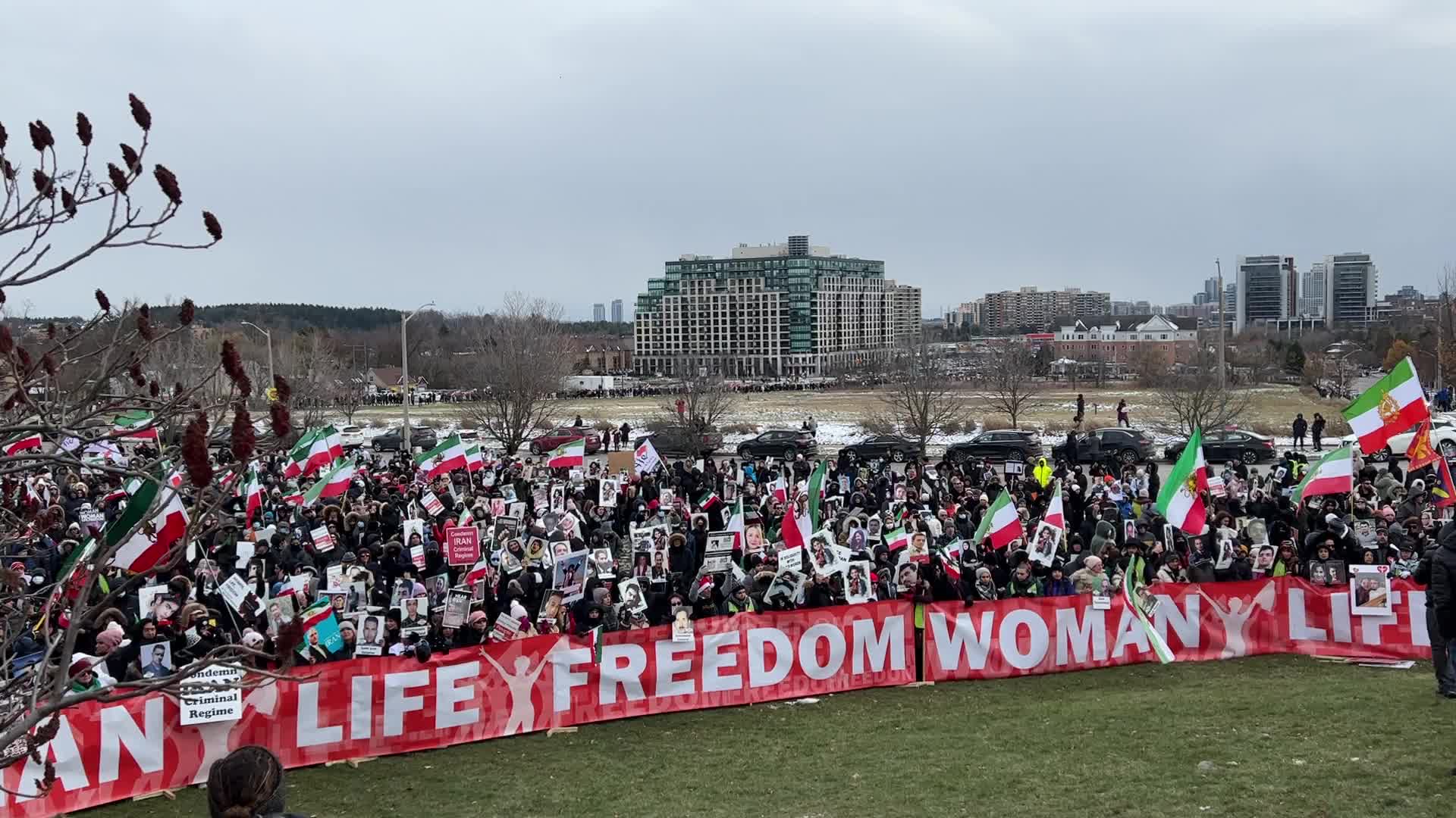 Rally In Support Of Anti-government Protesters In Iran