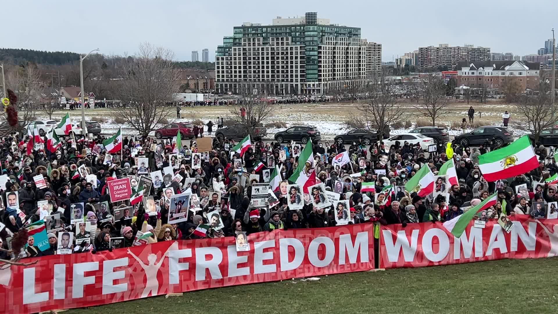 Rally In Support Of Anti-government Protesters In Iran