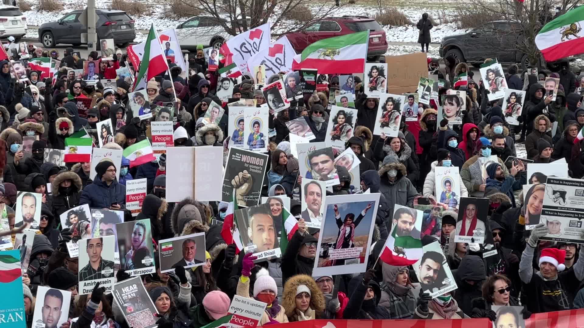 Rally In Support Of Anti-government Protesters In Iran