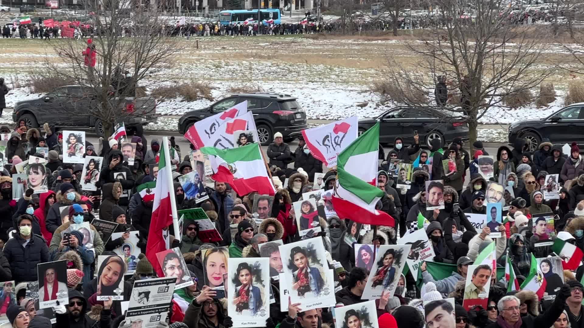 Rally In Support Of Anti-government Protesters In Iran
