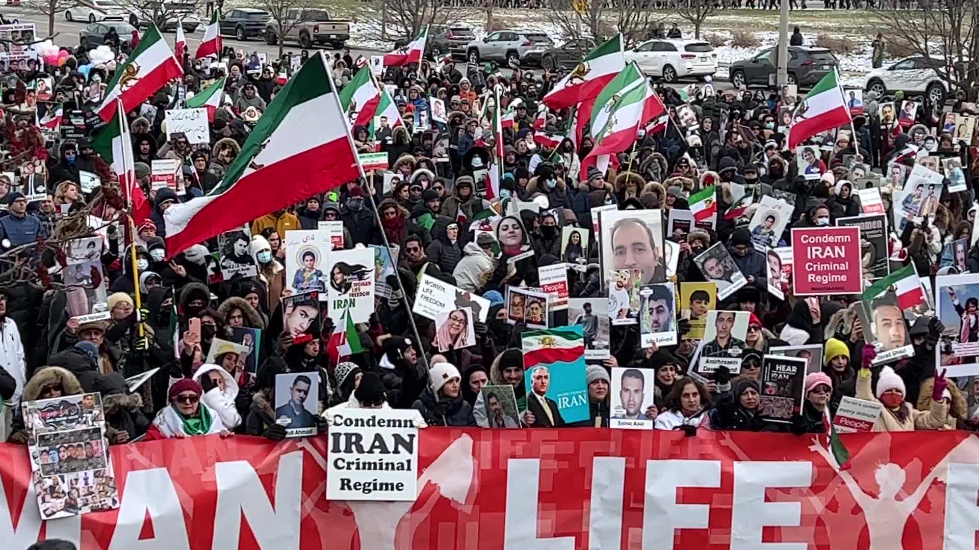 Rally In Support Of Anti-government Protesters In Iran