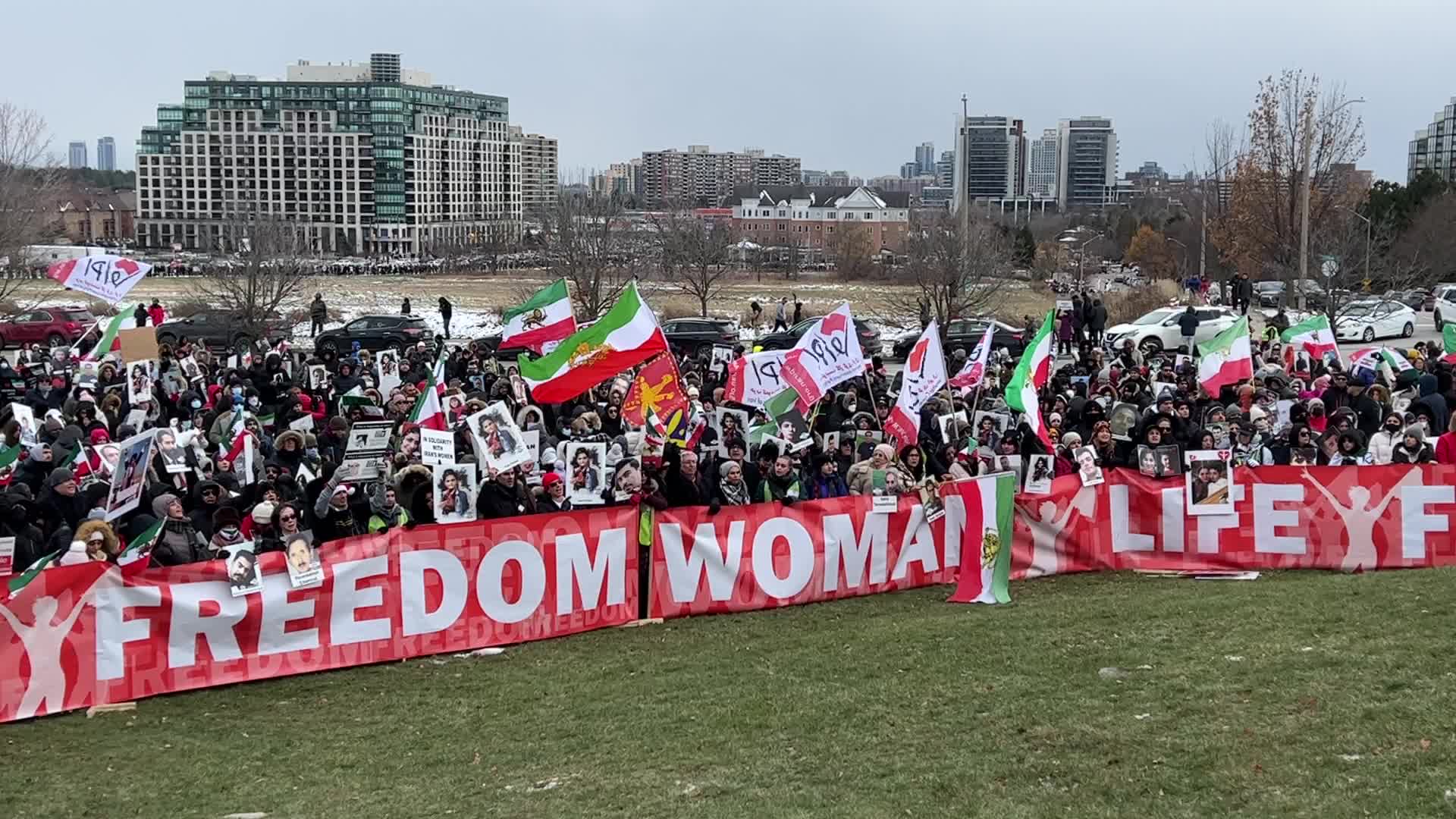 Rally In Support Of Anti-government Protesters In Iran