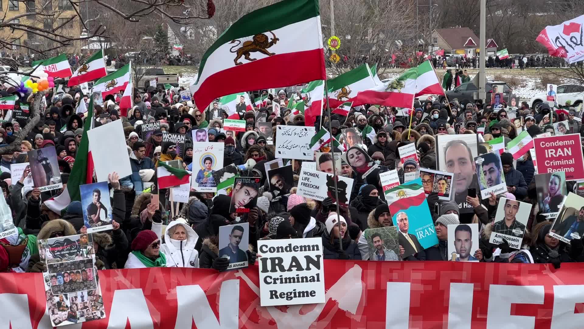 Rally In Support Of Anti-government Protesters In Iran