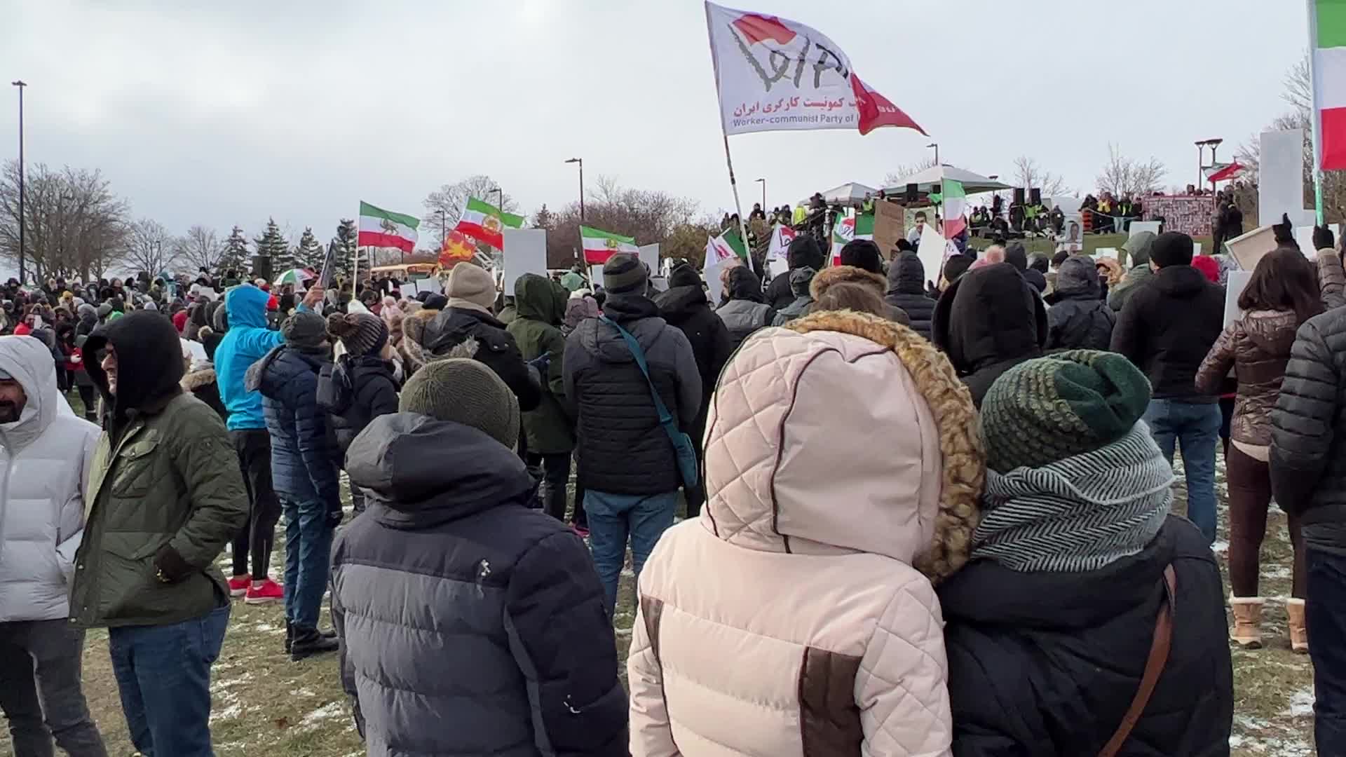 Rally In Support Of Anti-government Protesters In Iran