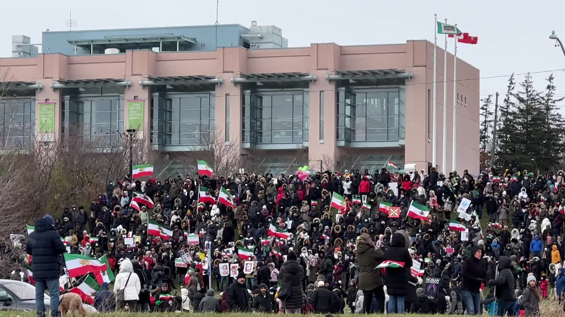 Rally In Support Of Anti-government Protesters In Iran