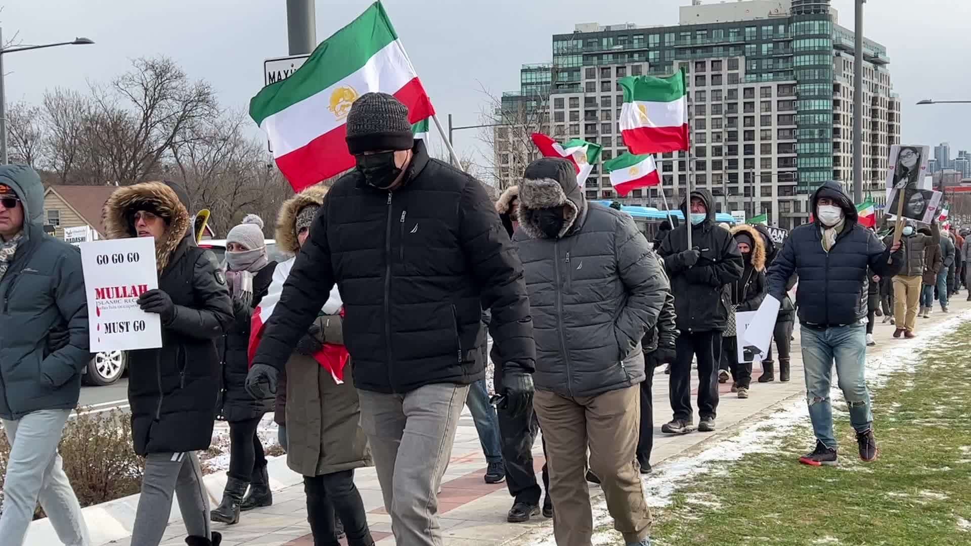 Rally In Support Of Anti-government Protesters In Iran