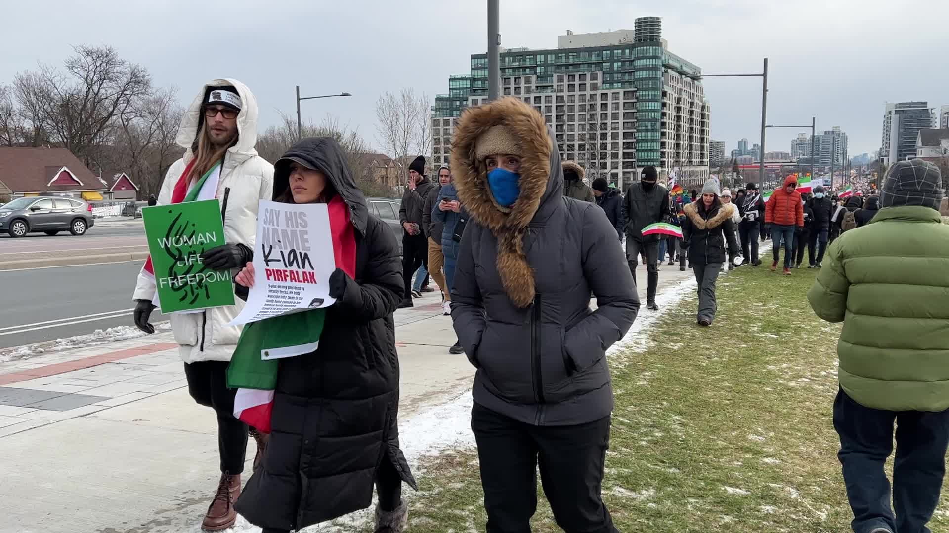 Rally In Support Of Anti-government Protesters In Iran