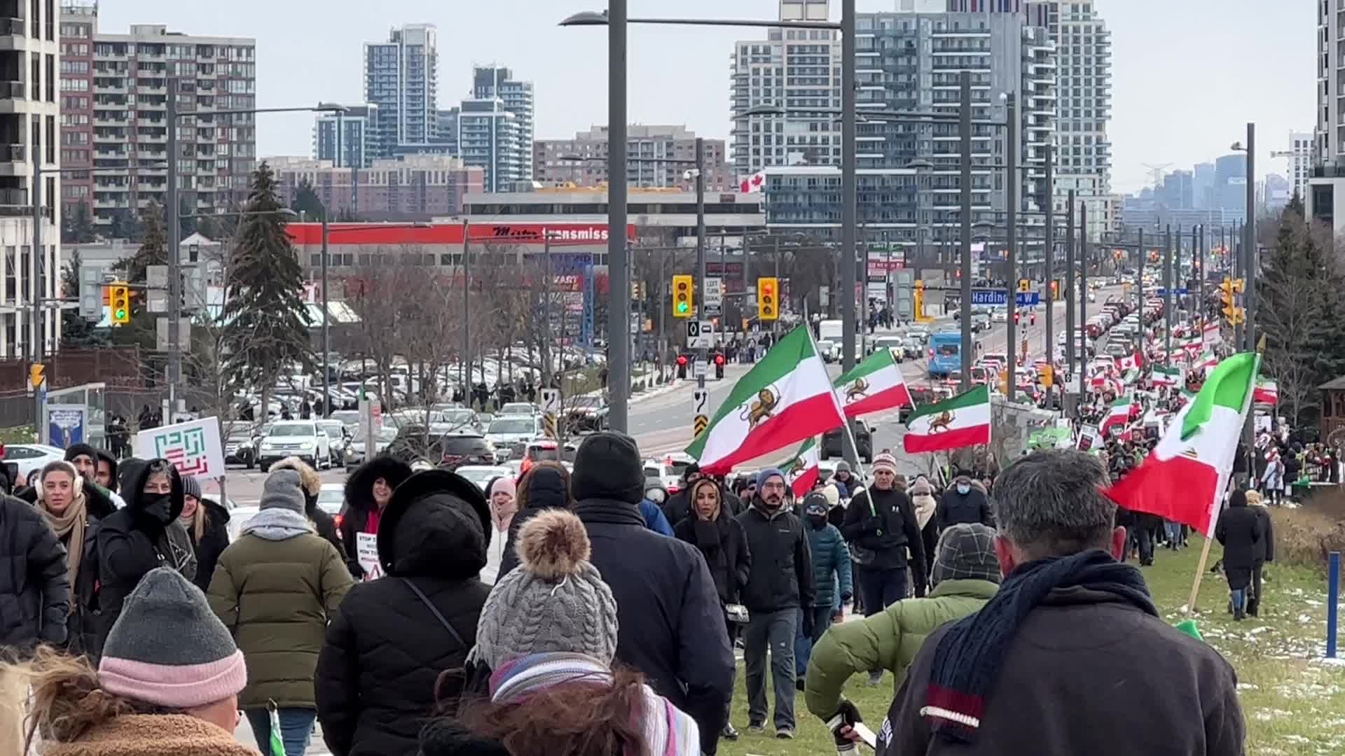 Rally In Support Of Anti-government Protesters In Iran