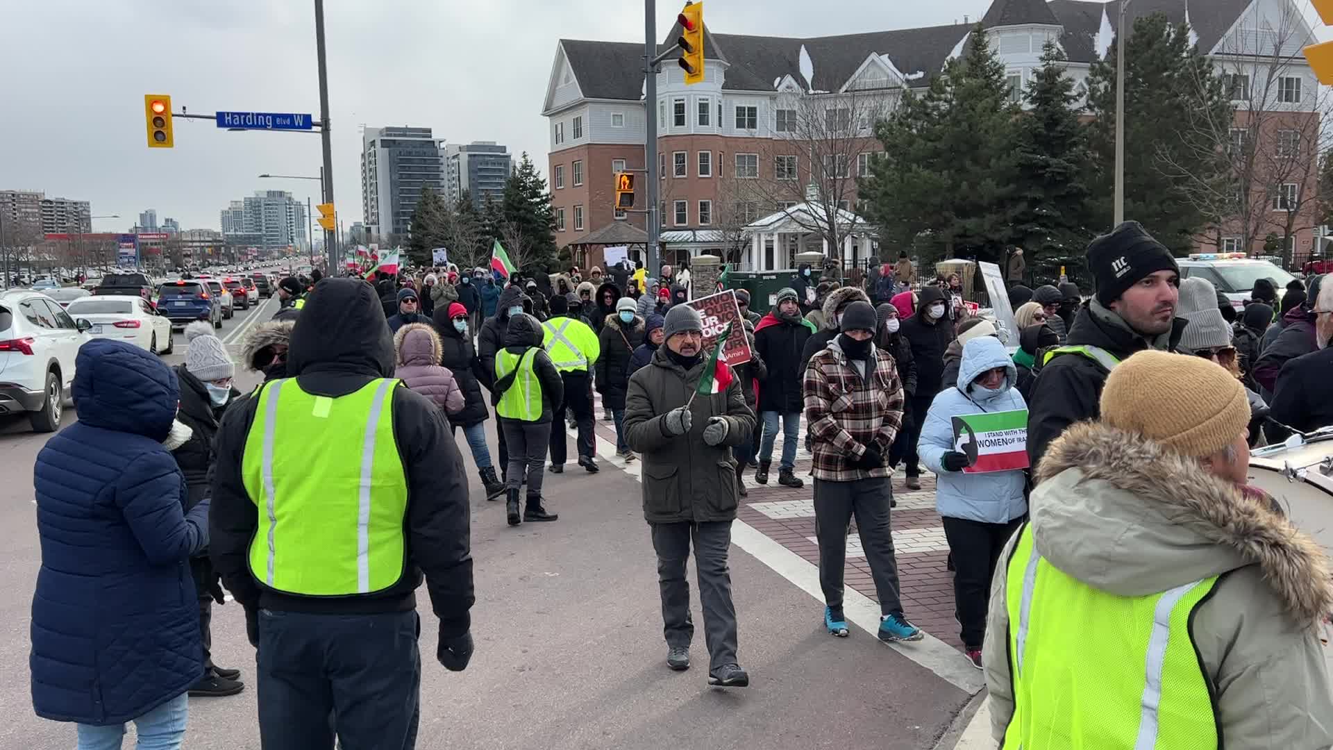 Rally In Support Of Anti-government Protesters In Iran