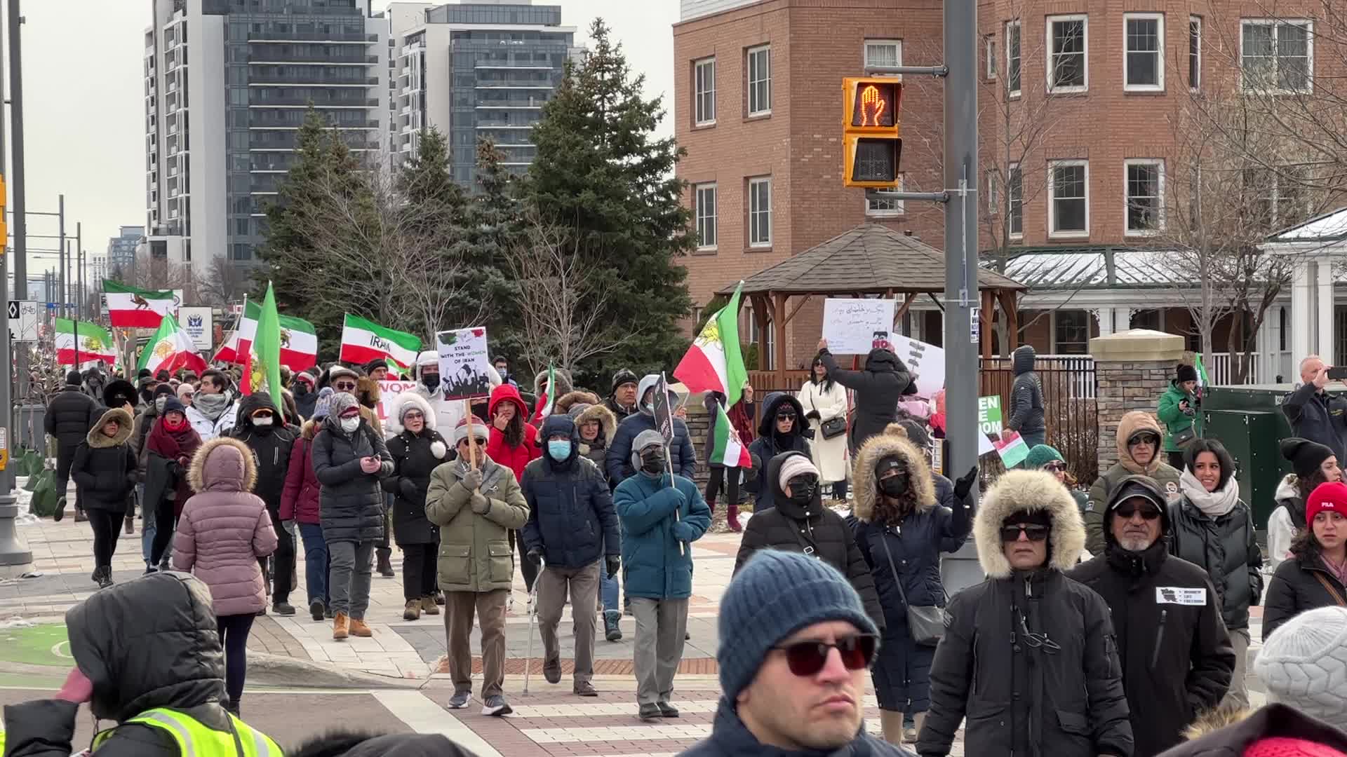 Rally In Support Of Anti-government Protesters In Iran
