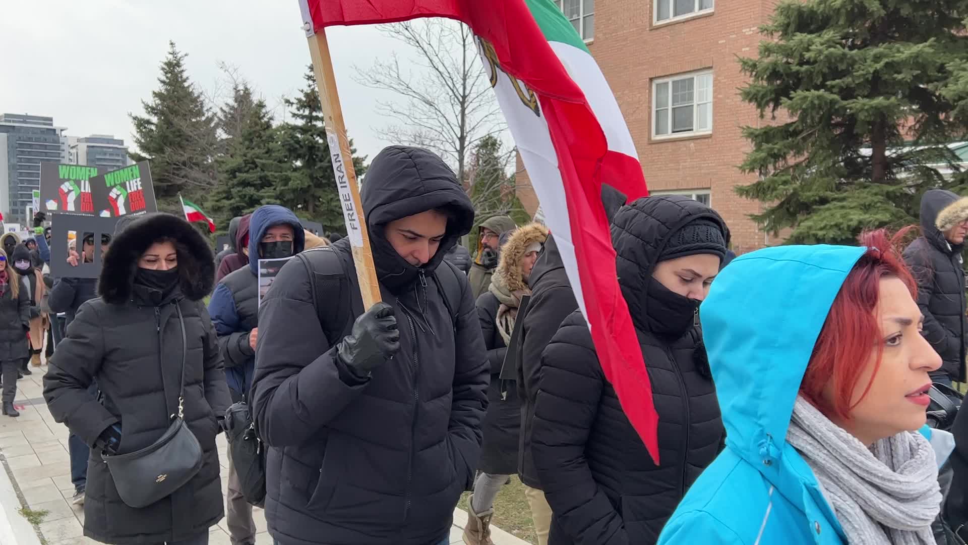 Rally In Support Of Anti-government Protesters In Iran